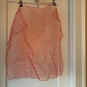 Sheer red scarf